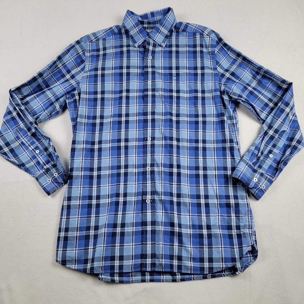 Southern Tide mens classic fit flannel long sleeve button down shirt size M
